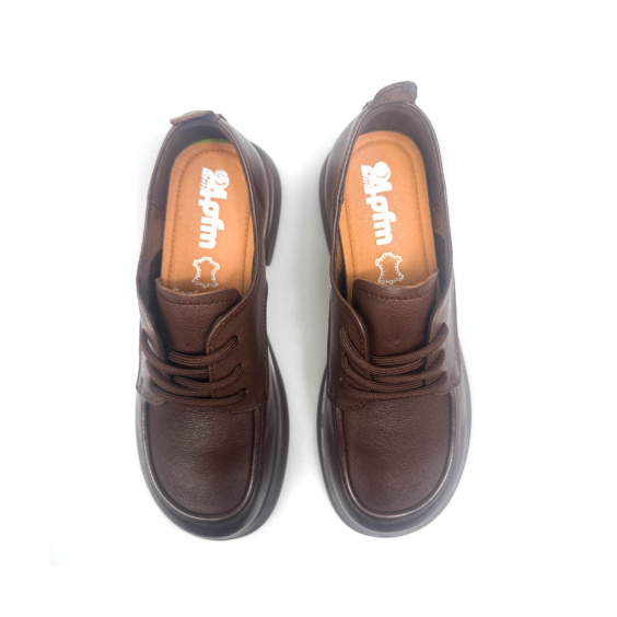 Туфлі 24 PFM YG-1886-87A/BROWN LEATHER