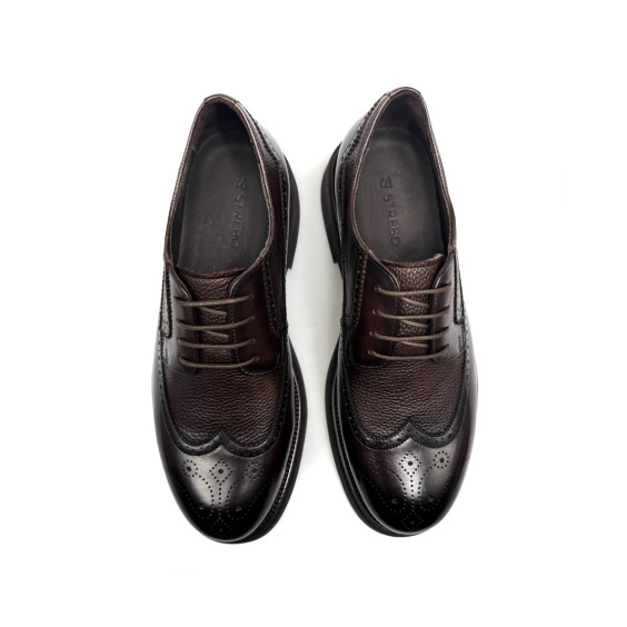 Туфлі комфорт STREBO AM80837-5-19/BROWN LTHR
